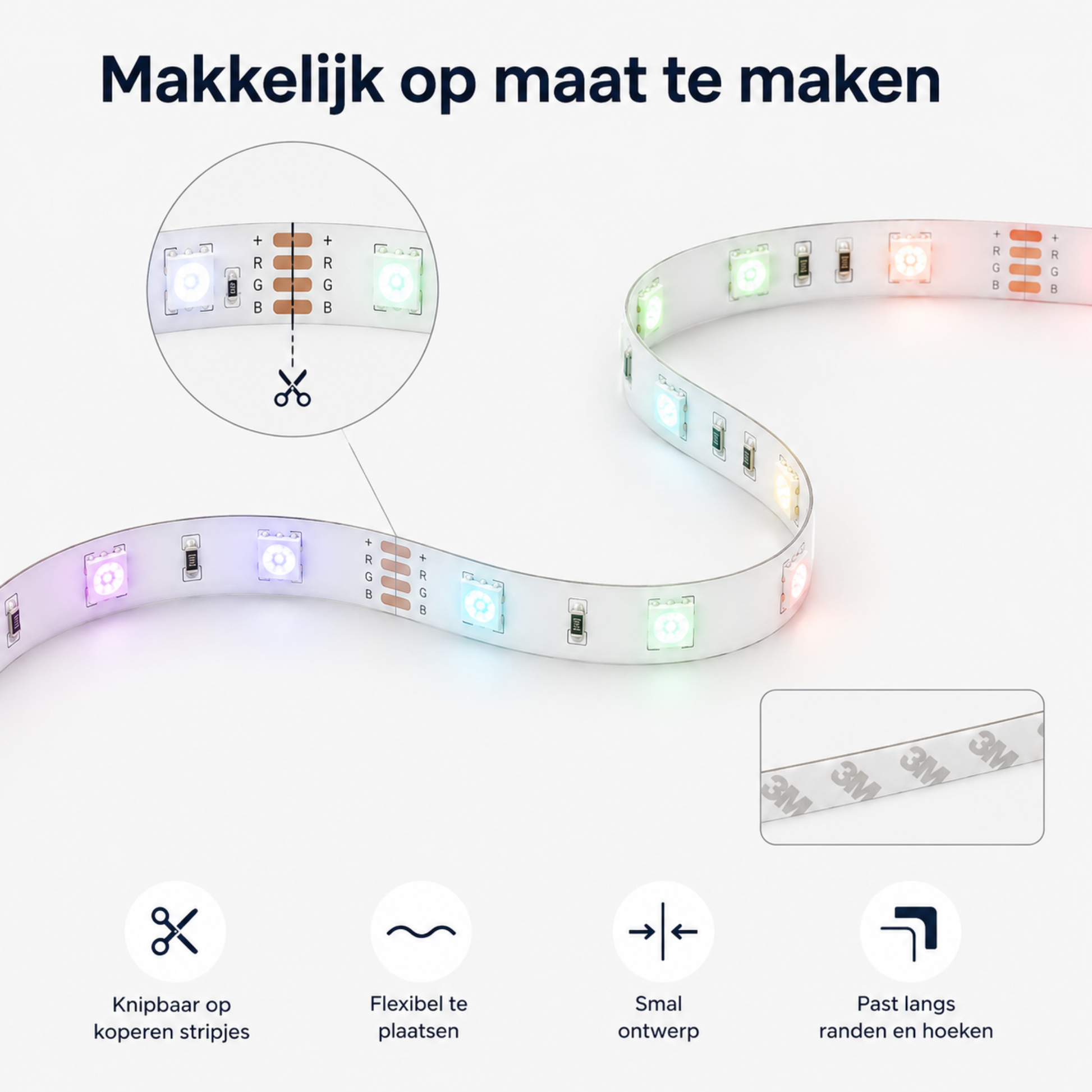 Evura LED Strip 10M Waterproof IP67 – RGB Verlichting met App & Timer - Evura Goods