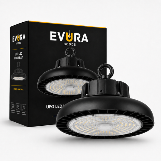 Evura UFO LED High Bay - 200W - 6000K - IP65 - Dimbaar - 36000 lumen - Evura Goods