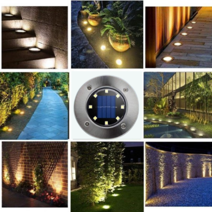 Evura Goods LED Solar-Bodeneinbaustrahler 6er Set – Stimmungsvolle & langlebige Gartenbeleuchtung