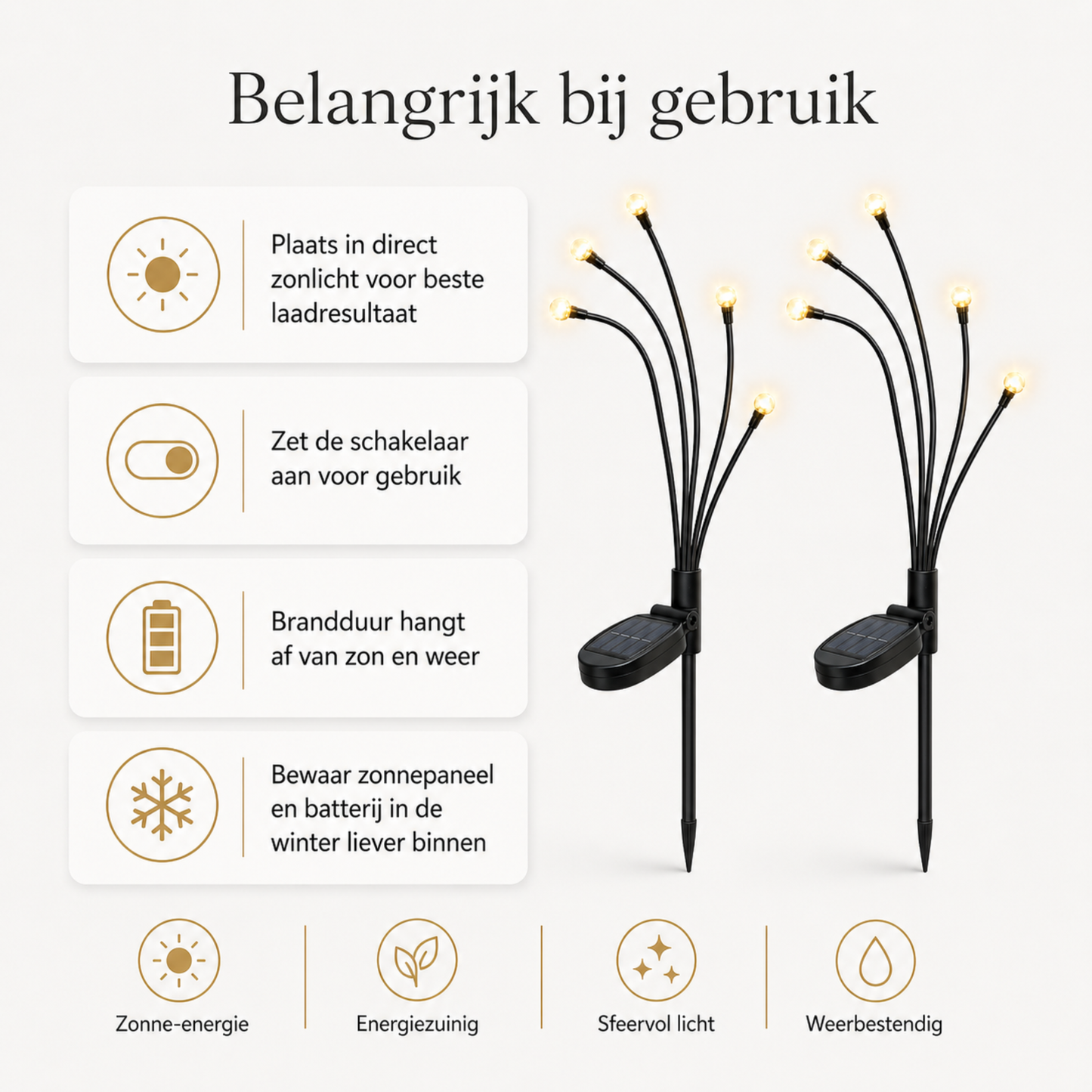 Glühwürmchen Solar Gartenleuchten 2er-Set – Warmes Licht, IP65 & Solarenergie, 6 Leuchten