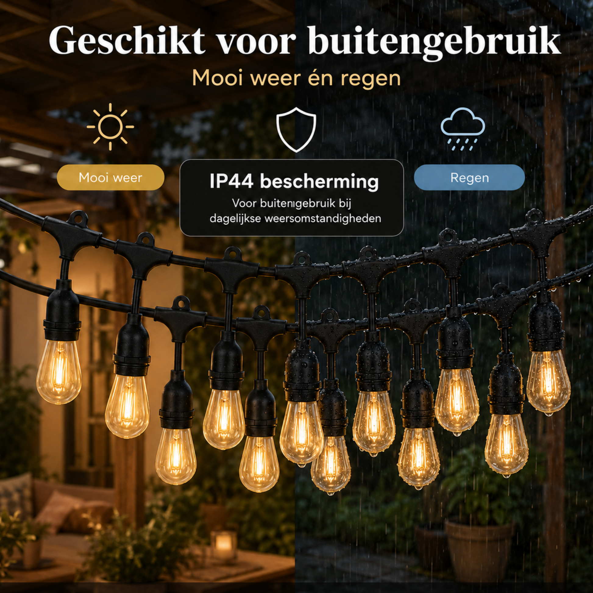 Evura Lichtsnoer Buiten Warm Wit - Evura Goods