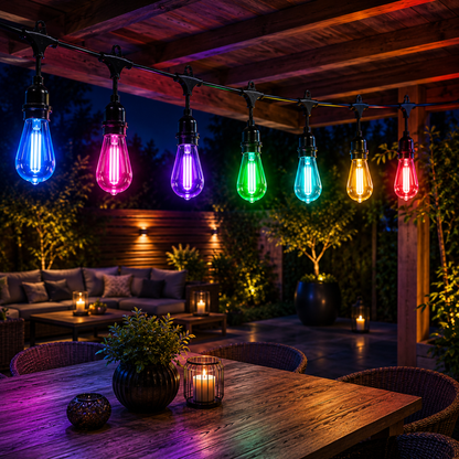 Evura RGB Lichtsnoer Buiten – Multicolor Smart LED Lampen – App Bediening - Evura Goods