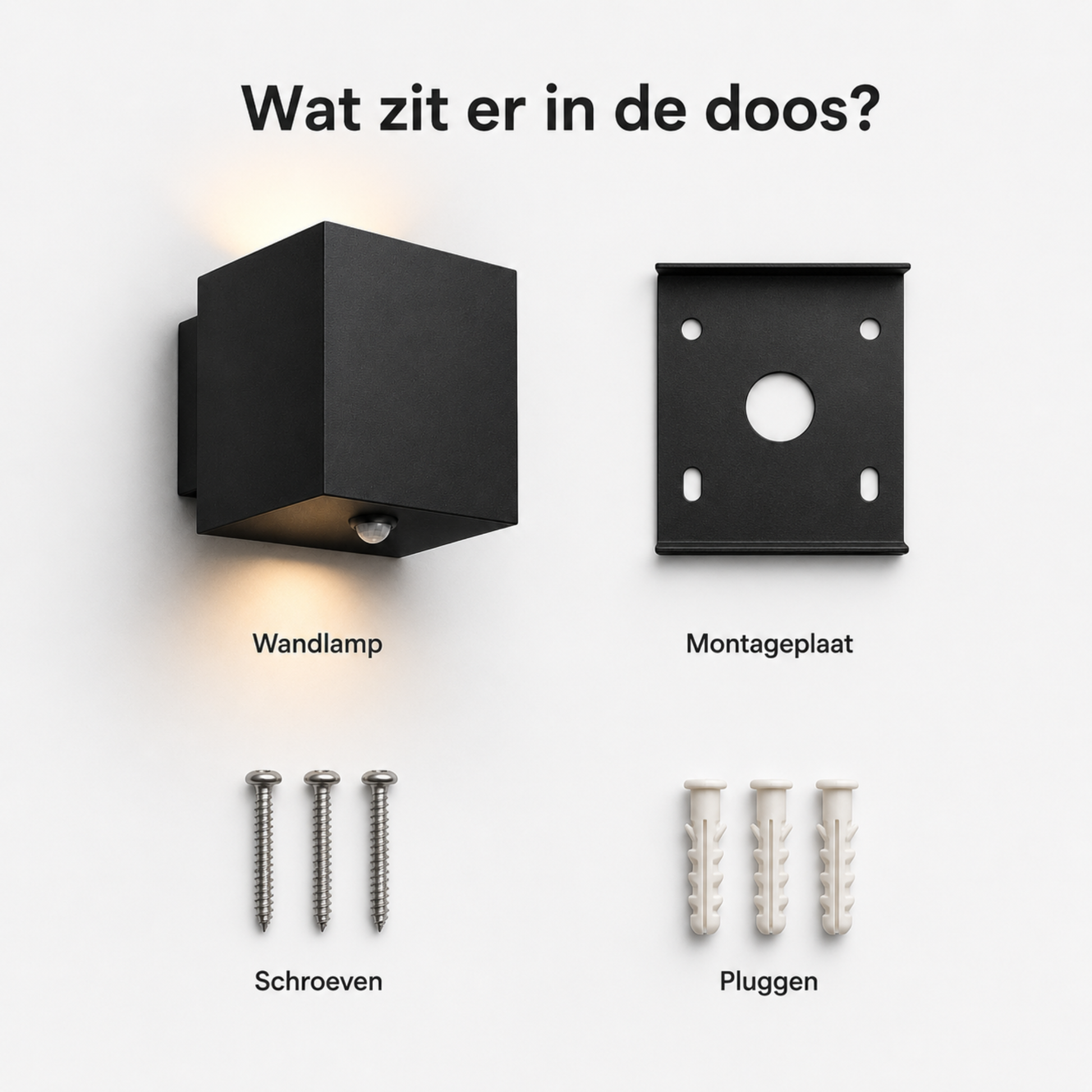 Evura Wandlamp Buiten - Met Bewegingssensor - Zwart - Up Downlight - IP65 - Warm Wit - Evura Goods